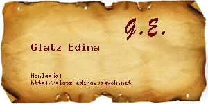 Glatz Edina névjegykártya